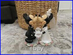Disney We Kiss Minnie and Mickey Mouse Bride & Groom Bobblehead Wedding
