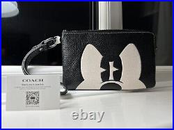 Disney X Coach Corner Zip Trio With Mickey Mouse Faces WITH DUST BAG AND OG BOX