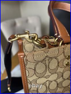 Disney X Coach Dempsey Bag In Signature Jacquard With Mickey Mouse Print