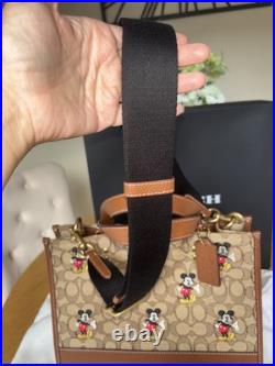 Disney X Coach Dempsey Bag In Signature Jacquard With Mickey Mouse Print