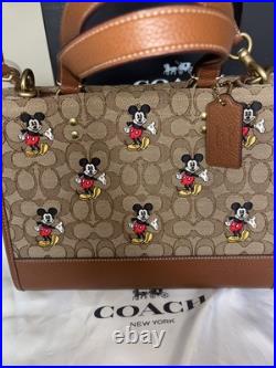 Disney X Coach Dempsey Bag In Signature Jacquard With Mickey Mouse Print