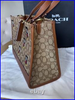 Disney X Coach Dempsey Bag In Signature Jacquard With Mickey Mouse Print