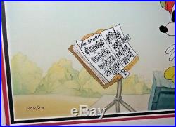 Disney cel mickey mouse band concert hors de commerce edition & binder page cell