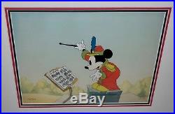 Disney cel mickey mouse band concert hors de commerce edition & binder page cell