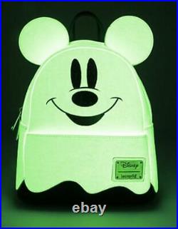 Disney's Mickey Mouse Boo Glow in the Dark Ghost Backpack Loungefly NEW