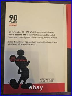 Disney's Mickey mouse 90th anniversary 50p Coin Set 999 silver plated #1591/9999