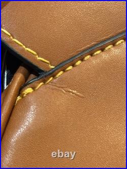 Disney x Coach Mickey Mouse Kisslock Wristlet, Brown Leather