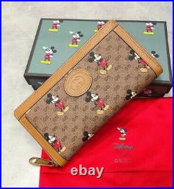 Disney x Gucci Mickey Mouse zip Around wallet For Women