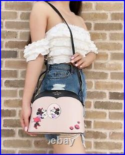 Disney x Kate Spade Minnie Mouse Dome Leather Crossbody Bag Handbag Purse