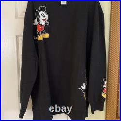 Disneyland Disney Park Black Mickey Mouse Sweatshirt NWT XXL