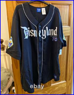 Disneyland Resort 70th Anniversary Jersey Mickey Donald Goofy Black XL