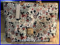 Dooney And Bourke Disney Patriotic America Mickey Mouse Rare Tote Purse Bag