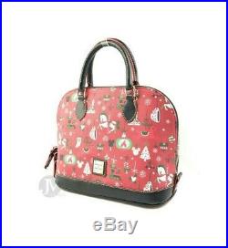 Dooney & Bourke Disney Farmhouse Holiday Zip Satchel Handbag Bag Purse