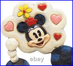 Enesco Disney Jim Shore Mickey Mouse with Minnie Love Thought Figure