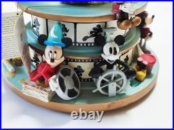Euro Disney Ceramic Snowglobe Statue Mickey Mouse Through The Years #15112100