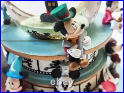 Euro Disney Ceramic Snowglobe Statue Mickey Mouse Through The Years #15112100