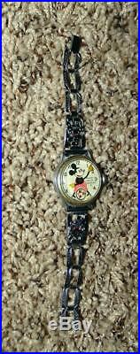 Ex! Disney 1934 Ingersoll Mickey Mouse Wristwatch+metal Band+boxed Set+keeps Time