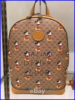 Exclusive Disney x Gucci GG small backpack Mickey mouse womens shoulder bag