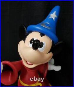 Extremely Rare! Walt Disney Mickey Mouse Fantasia with Staf Big Figurine Statue