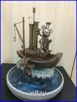 Extremely Rare! Walt Disney Mickey Mouse Steamboat Bronze Art LE of 500 Statue