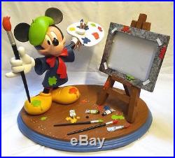 Extremely Rare! Walt Disney Mickey Mouse as Painter Big Figurine Statue