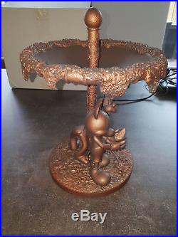 Extremely Rare! Walt Disney Mickey Mouse with Pluto Under Fountain Fig Statue