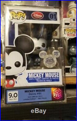 Funko Pop! Disney Metallic Mickey Mouse #01 (2011) D23 LE 480PC VVGS 9.0 Rating