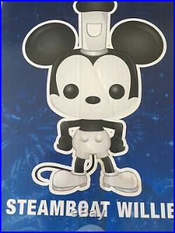 Funko Pop Steamboat Willie mickey mouse Disney 9 inch giant metallic D23 expo
