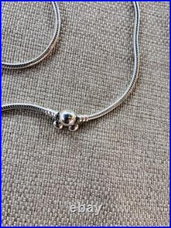 GENUINE Pandora Disney Mickey Mouse Snake Chain Charm Necklace S925 ALE 45cm