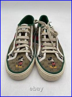 GUCCI X DISNEY Mickey Mouse GG Tennis 1977 sneaker Beige Size 37