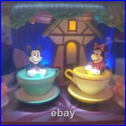 Gallery Of Light Disney Mickey & Minnie Riding The Tea Cups Olszewski 2010 RARE