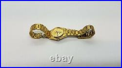 Genuine Gold Tone SEIKO Mickey Mouse Date Watch Very Rare Unique Disney Watch