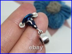 Genuine Pandora Disney Mickey Mouse Blue Sorcerer Hat Fantasia Charm? S925 ALE
