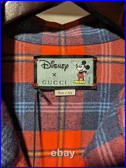 Gucci Disney Mickey Mouse Flannel Shirt Jacket Size 44