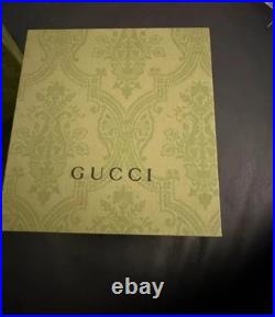 Gucci Grip Disney Mickey Mouse Gold Dial Lesther Strap Original Box