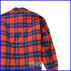 Gucci Men's x Disney Mickey Mouse Checkered Flannel Jacket Red IT 50 / L