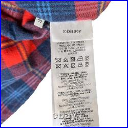 Gucci Men's x Disney Mickey Mouse Checkered Flannel Jacket Red IT 50 / L