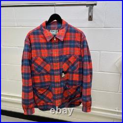 Gucci Men's x Disney Mickey Mouse Checkered Flannel Jacket Red IT 50 / L