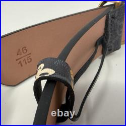 Gucci Supreme Disney Mickey Mouse Black Leather Belt Made In Italy