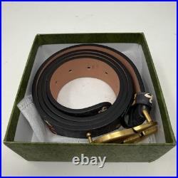 Gucci Supreme Disney Mickey Mouse Black Leather Belt Made In Italy