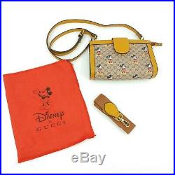 Gucci X Disney Mickey Mouse Cross Body Purse with Dust Bag Authentic Made in Italy