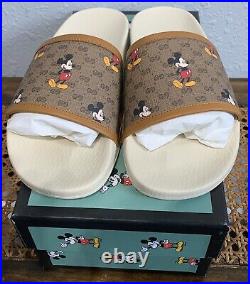 Gucci X Disney Mickey Mouse Designer Slides Flip Flops Size US 9.5 Women / 8 Men