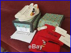 Gucci x Disney Mickey Mouse Ace Sneakers Women's size US 8, EU 38, UK 5