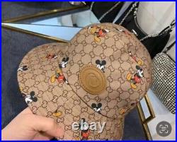 Gucci x Disney Mickey Mouse Brown GG Bucket Hat Limited Edition M 602978 8475