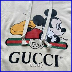 Gucci x Disney Mickey Mouse Hoodie SMALL Cream/Off-White
