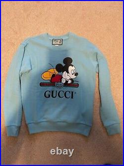 Gucci x Disney Mickey Mouse Jumper Blue (Size XS, Authentic, Rare Piece)