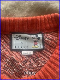 Gucci x Disney Mickey Mouse Wool Jumper Red/Orange (Size L)