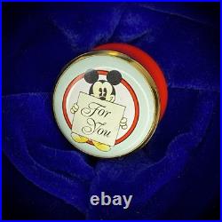 Halcyon Days Disney Mickey Mouse For You 1996 Screw-Top Enamel Box
