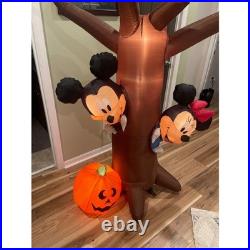 Halloween Disney Mickey Mouse Minnie Peek a Boo Tree Airblown Gemmy 7' tall