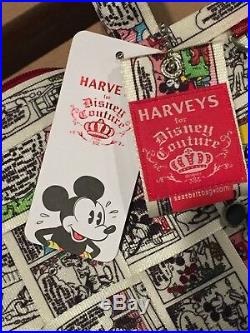 Harveys Disney Couture Mickey Mouse Color Comic Strip Seat Belt Bag Purse